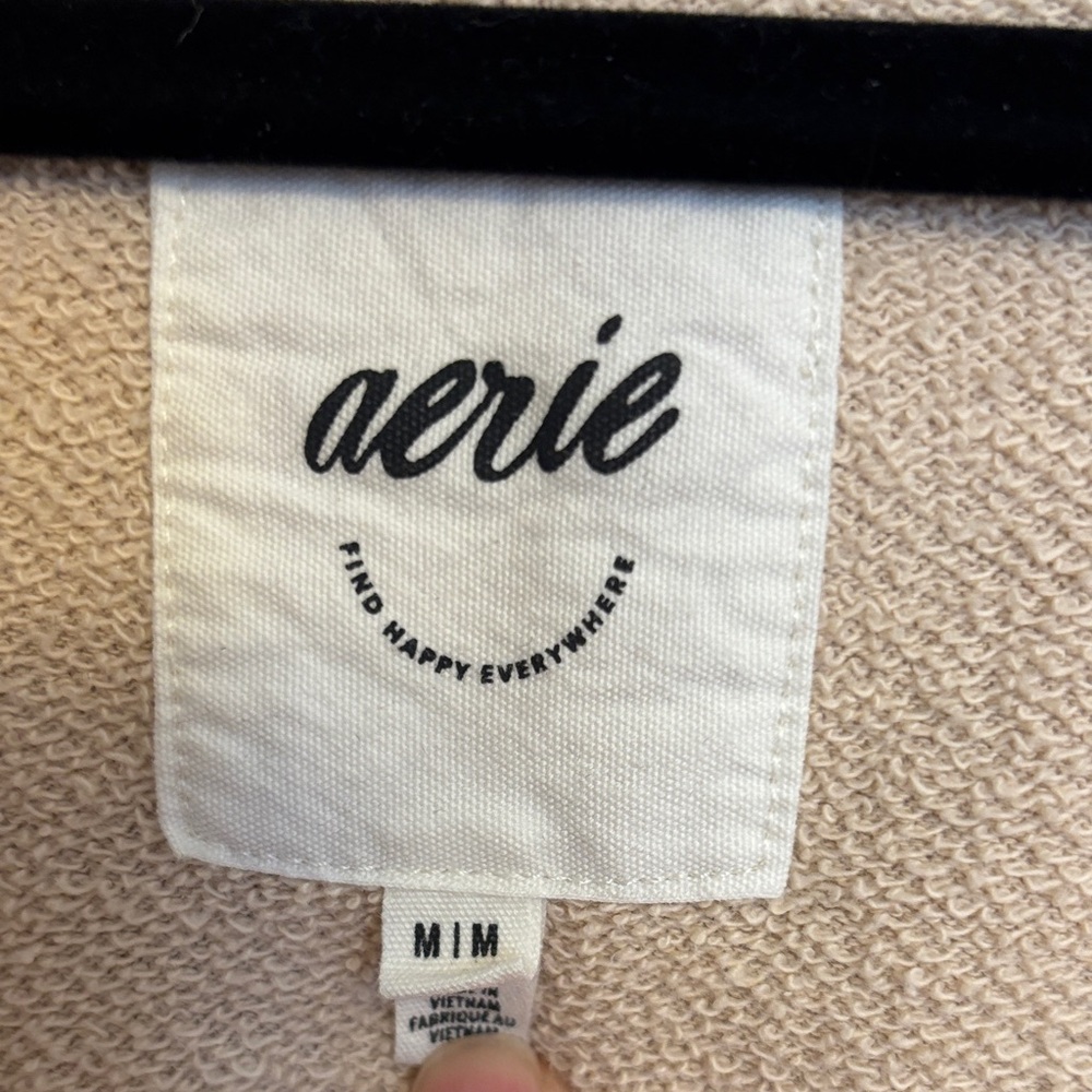 Aerie Casual Cream Hoodie Pullover - Picture 2 of 5